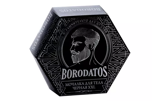 Мочалка BORODATOS д/душа черная р XXL