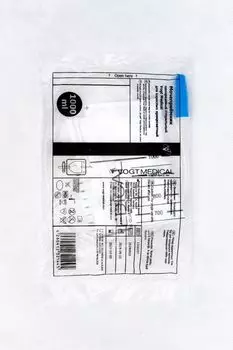 Мочеприемник 1000 мл, однор. 2-х такт вып., клапан попер.сливной крест. кран,трубка ПВХ й 90 см,стер