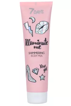 Молочко 7дэйс Иллюминэйт Ми Роуз Герл мерцающее д/тела, 150 мл