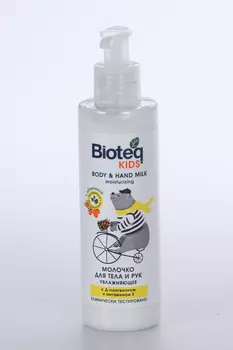 Молочко Bioteq Kids увлаж с Д-пантенолом и вит Е д/тела и рук, 195 мл