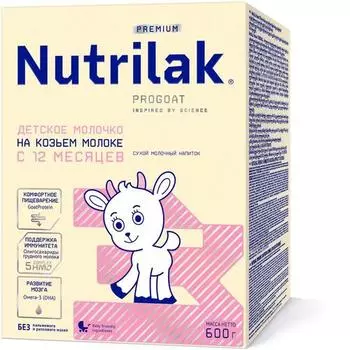 Молочко Нутрилак Премиум 3 напиток молочный сухой на козьем молоке, 600 г