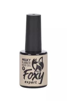 Молочная каучуковая база FOXY EXPERT для гель-лакас бежевым оттенком №9 10 мл