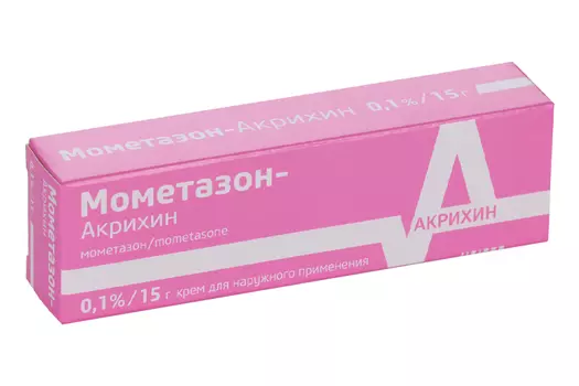 Мометазон-Акрихин 0,1%, 15 г, крем для наружного применения