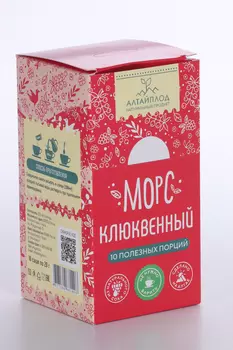 Морс АлтайПлод Клюквенный витаминизир сухой, 20 г, 10 шт, саше