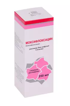 Моксифлоксацин 1.6 мг/мл, 250 мл, раствор для инфузий