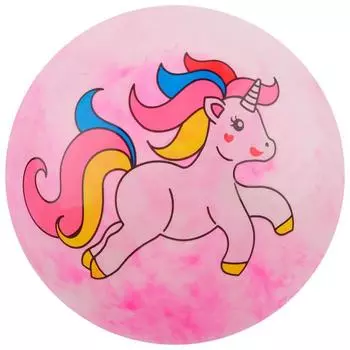 Мяч детский Единороги d=22 см 60 г рисунок МИКС