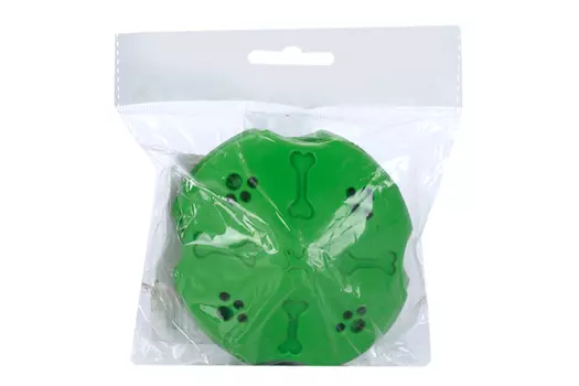 Мячик Чистый котик д/собак под лакомства 8.5 см зеленый