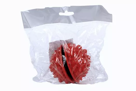 Мячик Чистый котик д/собак под лакомства 8 см красный