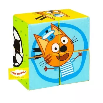 Мягкие кубики Три кота Собери коржика