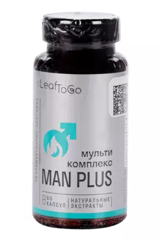 Мультикомплекс Man Plus LeafToGo мужская сила, 60 шт, таблетки