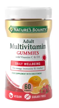 Мультивитамины для взрослых Natures Bounty, 60 шт, пастилки жевательные