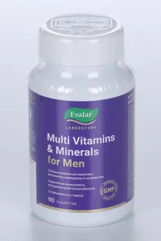 Мультивитамины и минералы Эвалар мужские, 1,3 г, 90 шт, таблетки