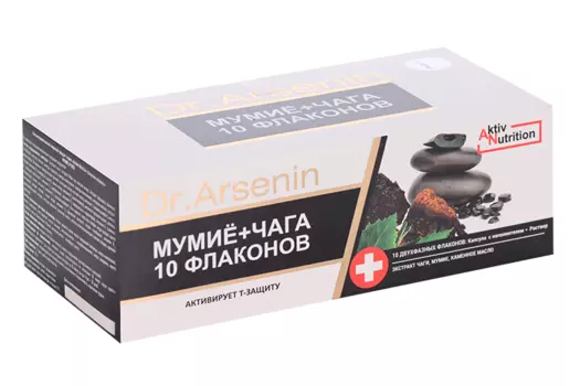 Мумие+Чага Dr Arsenin, 10,5 г, 10 шт, флакон