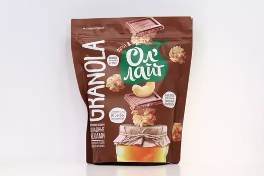 Мюсли Ол Лайт запеченная шоколадная гранола с орехами, 280 г