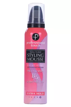Мусс Professional Touch Pro-Vitamin B5& Silk Protein» экстрасильная фиксация д/волос 150 мл