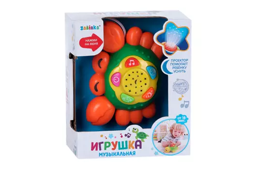 Музыкальная игрушка «Краб», световые и звуковые эффекты