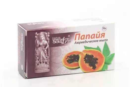 Мыло Aasha herbals Папайяа юрведическое, 75 г