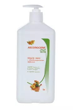 Мыло Абсолюсейф Экстра антибактер жидкое, 1 л, с дозатором