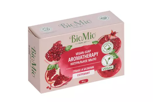 Мыло BioMio Bio-Soap Гранат и Базилик натуральное, 90 г