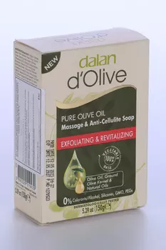 Мыло Dalan DOlive Массажное и антицеллюлитное отшелуш/восстанав с маслами, 150 г