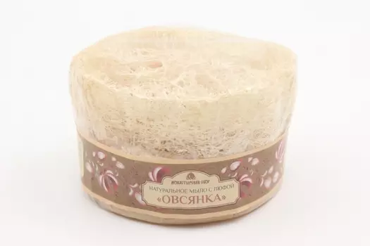 Мыло Монастырский сбор натуральное с люфой Овсянка, 140 г