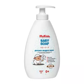 Мыло MyKiddo Baby Soap жидкое с экстрактами календулы/ромашки/лаванды/пантенолом, 300 мл