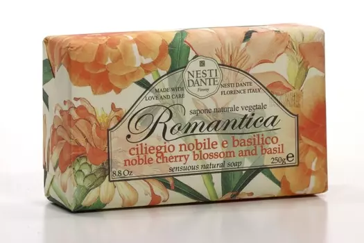 Мыло Нести Данте Романтика Вишневый цвет и базилик, 250 г