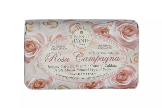 Мыло Nesti Dante Rosa Campagna роза из кампаньи, 150 г