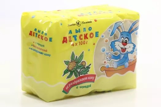 Мыло Невская Косметика туалетное с чередой детское 4 шт, 100 г