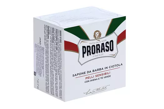 Мыло PRORASO д/бритья д/чувствительной кожи зелёный чай/овёс, 150 мл