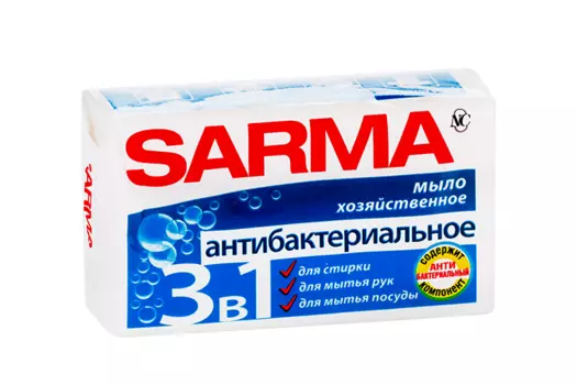 Мыло SARMA Хозяйственное антибактериальное 140 г