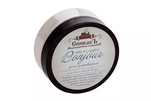 Мыло-суфле СпивакЪ Bonjour д/умывания д/всех типов кожи, 100 г