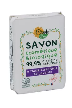 Мыло твердое CIGALE BIO с эфирным маслом Лаванды, 100 г
