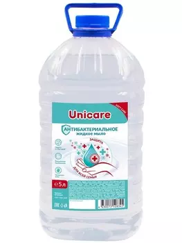 Мыло UNICARE антибактериальное ПЭТ жидкое, 5 л