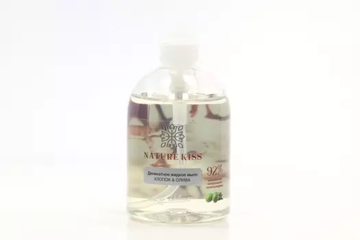 Мыло жидкое Nature Kiss Хлопок и олива деликат, 480 мл