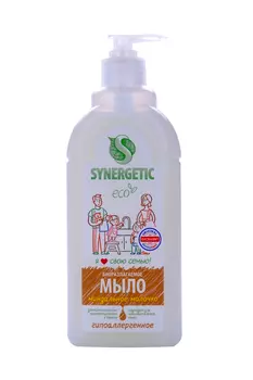 Мыло жидкое SYNERGETIC д/рук и тела миндальное молочко, 500 мл