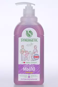 Мыло жидкое SYNERGETIC д/рук и тела лаванда, 500 мл