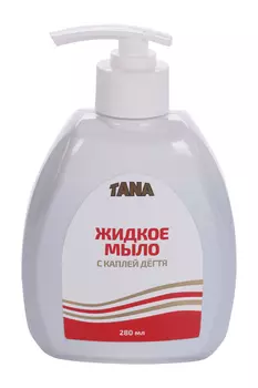Мыло жидкое Tana Дегтярное с антибактериальным эффектом, 280 мл