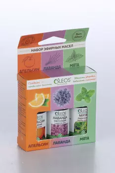 Набор эфирных масел апельсин/лаванда/мята
