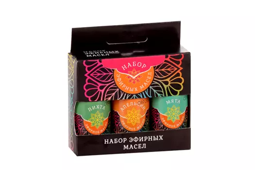 Набор эфирных масел Мята/Апельсин/Пихта косметический 15 мл, 3 шт