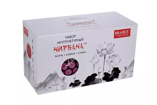 Набор акупунктурный Bradex Нирвана (валик, коврик, сумка) розовый