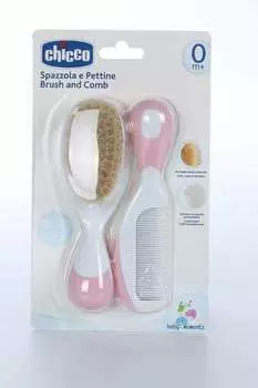 Набор Чикко щетка/расческа, Розовый