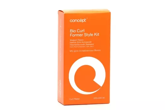 Набор д/холодной перманент завивки Concept д/ослабл волос № 2 лосьон100 мл + фиксатор100мл