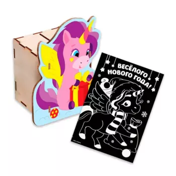 Набор д/творчества Школа талантов Роспись копилки и гравюра Единорог и подарки