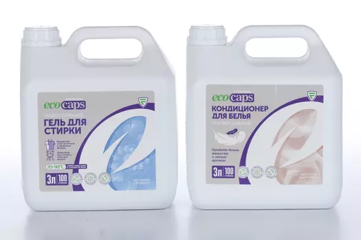 Набор Flexfresh EcoCaps д/стирки гель весенняя свежесть 3 л + кондиционер мягкость кашемира 3 л