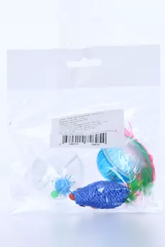 Набор игрушек Чистый котик д/кошек мячик 2 шт/мышь синий