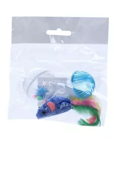 Набор игрушек Чистый котик д/кошек мячик 2 шт/цилиндр зеленый