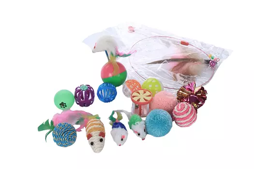 Набор игрушек Чистый котик SET-2 д/кошек 16 шт