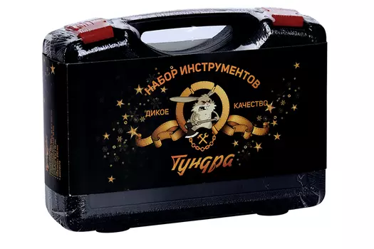 Набор инструментов в кейсе ТУНДРА подарочная упаковка к Новому году, 7 предметов
