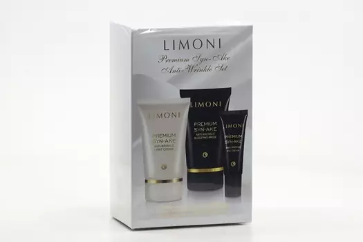 Набор косметический Limoni Premium Syn Ake антивозрастной крем д/лица/ночная маска/крем д/век